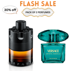 Azzaro Wanted + Versace Crystal Emerald – Perfume Duo | Pack of 2 | 30% OFF Flash Sale